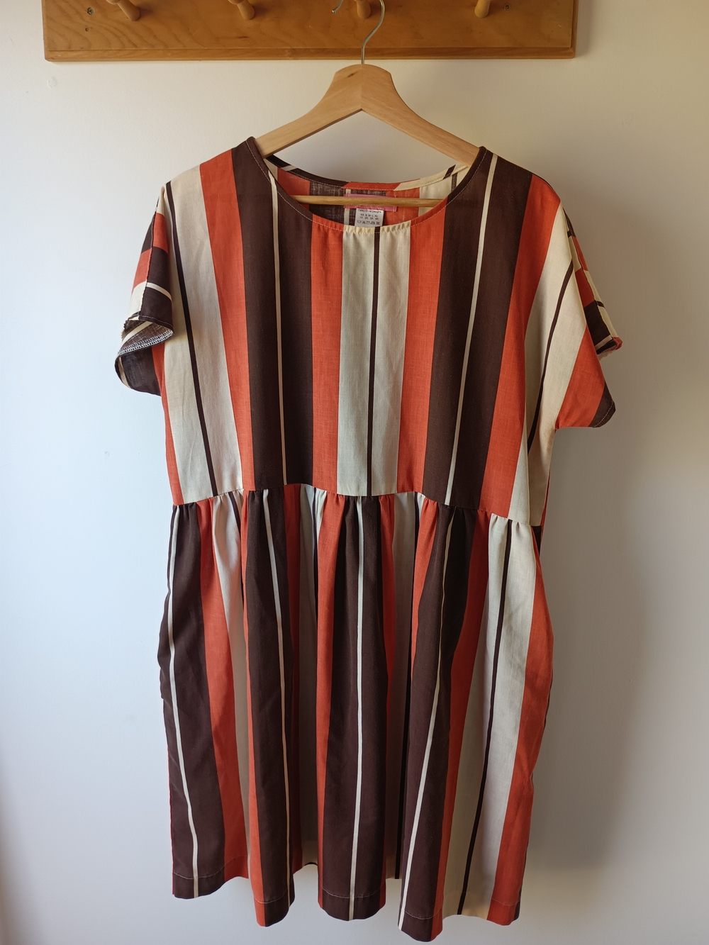 Vintage Upcycled Striped Babydoll Dress